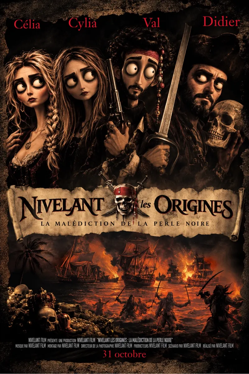 Affiche alternative de Nivelant, les origines : La Malédiction de la Perle Noire